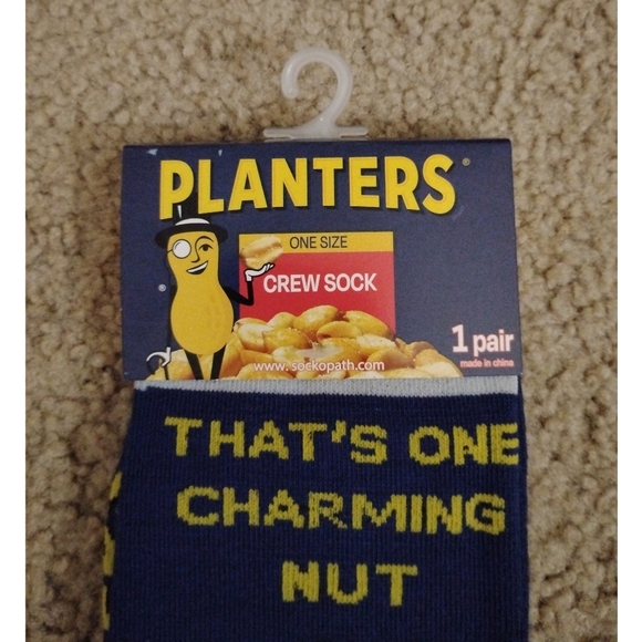 Mr. Peanut "That's One Charming Nut" Crew Socks - Picture 2 of 4